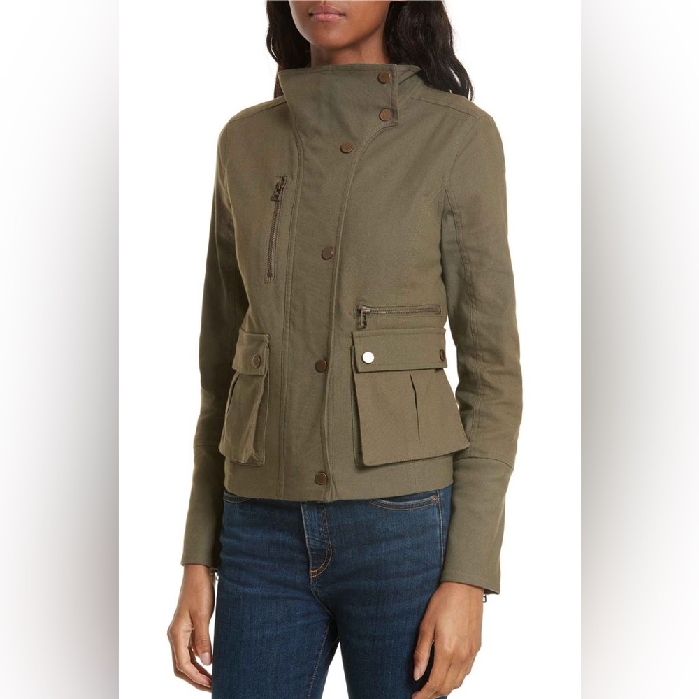 Veronica Beard Olive Green Utility Jacket